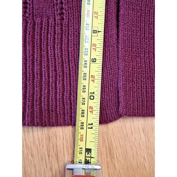 St. John’s Bay 3XL Burgundy Cable Knit Cardigan Plus Size Excellent Condition - Picture 4 of 7